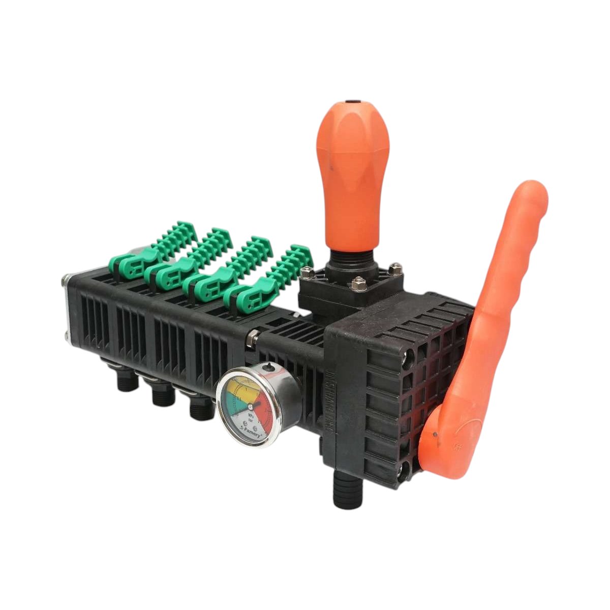Distribuitor erbicidator cu 4 cai, manometru cu glicerina 25 bar
